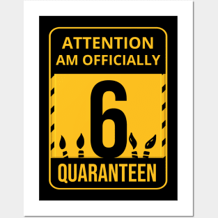 6th Birthday Officially a Quaranteen 6 Years Old Posters and Art